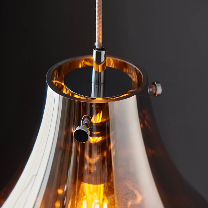 Endon 99788 - EUROPA pakaramā lampa uz kabeļa 1xE27/10W/230V, dūmaina melna