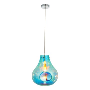 Endon 99791 - Lustra ar auklu EUROPA 1xE27/10W/230V zila