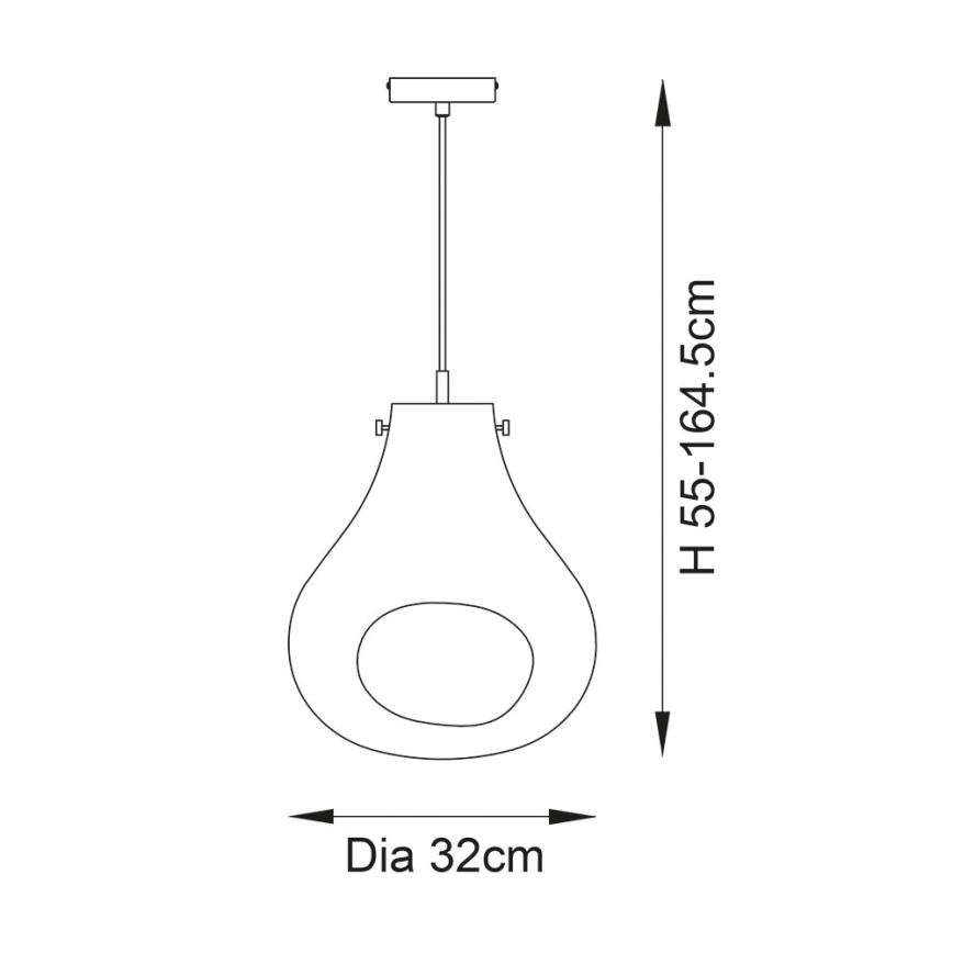 Endon 99791 - Lustra ar auklu EUROPA 1xE27/10W/230V zila
