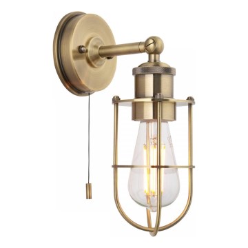Endon 99952 - Vannas istabas sienas lampa CREW 1xE27/6W/230V IP44 misiņš