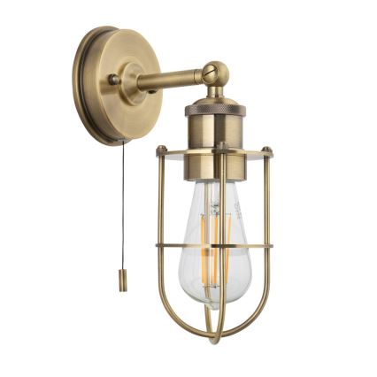 Endon 99952 - Vannas istabas sienas lampa CREW 1xE27/6W/230V IP44 misiņš