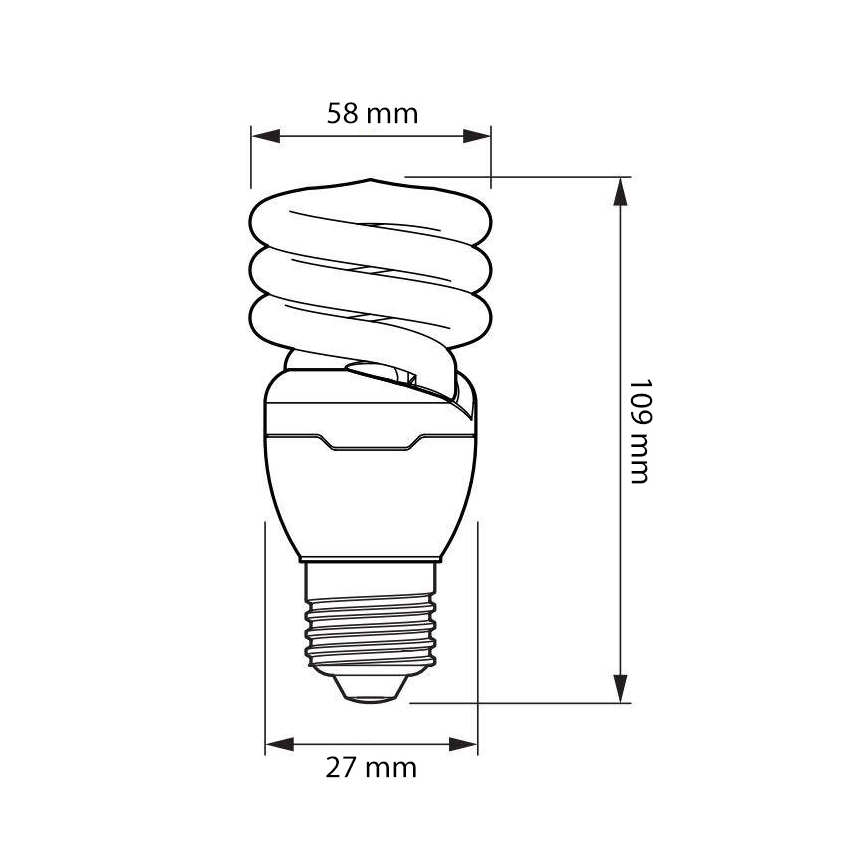 Enerģiju taupoša spuldze TORNADO E27/15W Philips 2700K