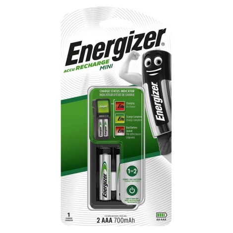 Energizer - Bateriju lādētājs NiMH 3W/2xAA/AAA 700mAh 230V
