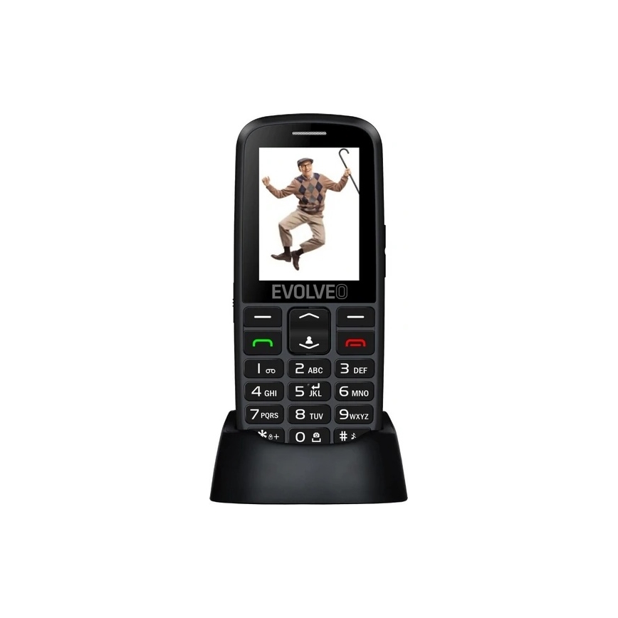 Evolveo - EasyPhone EG 2G mobilais tālrunis senioriem melns