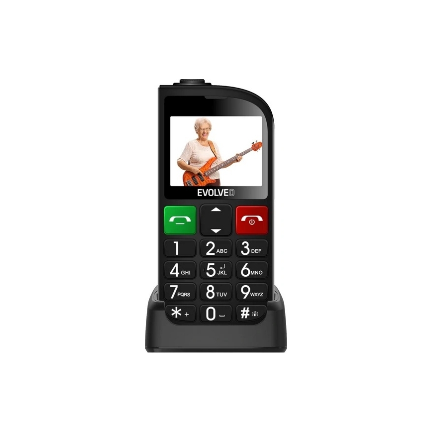 Evolveo - EasyPhone FL, mobilais tālrunis senioriem, melns