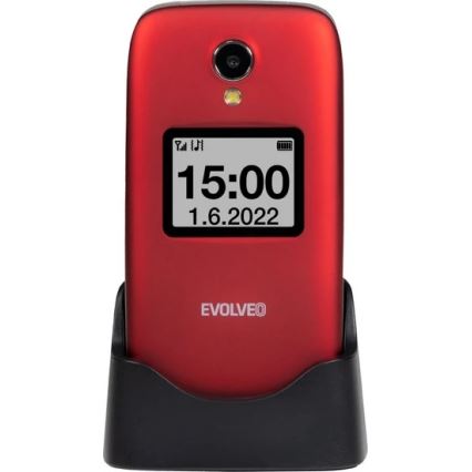 Evolveo - EasyPhone FS, atlokāms mobilais tālrunis 2.8, sarkans