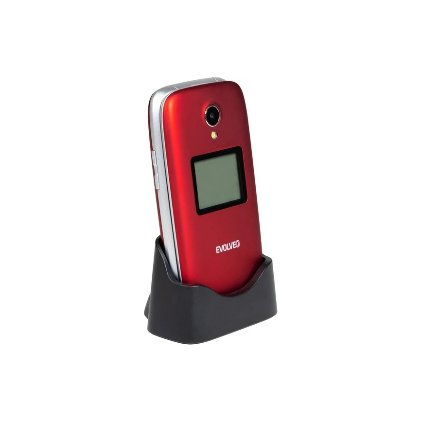 Evolveo - EasyPhone FS, atlokāms mobilais tālrunis 2.8, sarkans