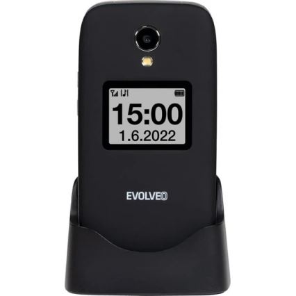 Evolveo - EasyPhone FS, salokāms mobilais tālrunis 2.8, melns