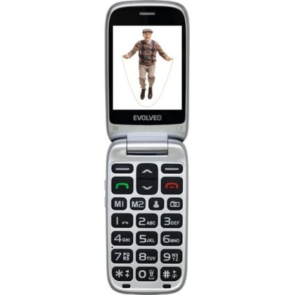 Evolveo - EasyPhone FS, salokāms mobilais tālrunis 2.8, melns