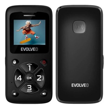 Evolveo - EasyPhone ID, mobilais tālrunis senioriem, melns