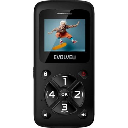 Evolveo - EasyPhone ID, mobilais tālrunis senioriem, melns