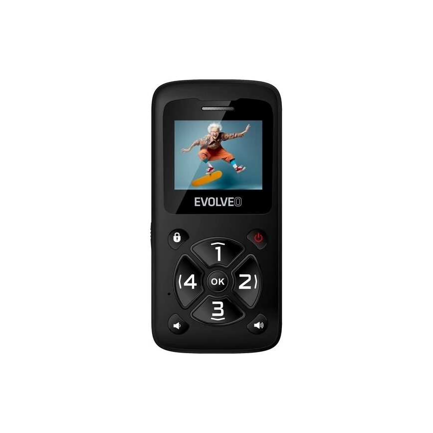 Evolveo - EasyPhone ID, mobilais tālrunis senioriem, melns
