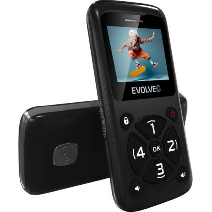 Evolveo - EasyPhone ID, mobilais tālrunis senioriem, melns