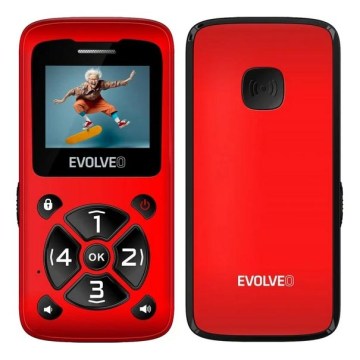 Evolveo - EasyPhone ID sarkans mobilais tālrunis senioriem