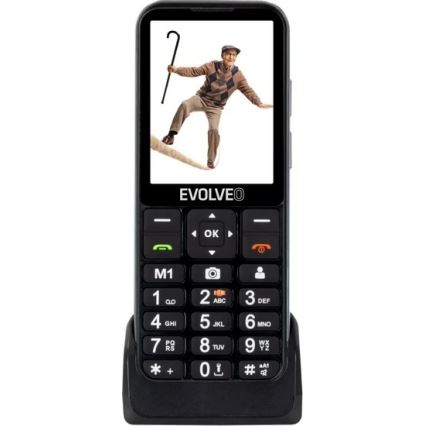Evolveo - EasyPhone LT, 4G mobilais tālrunis senioriem, melns