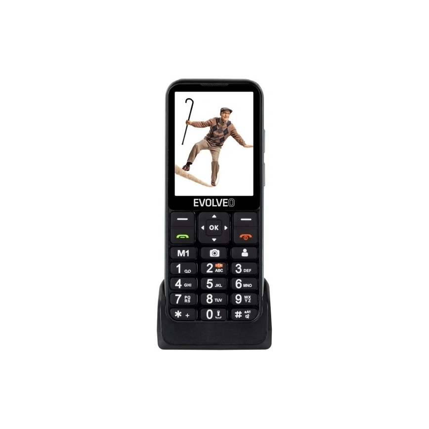 Evolveo - EasyPhone LT, 4G mobilais tālrunis senioriem, melns