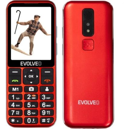 Evolveo - EasyPhone LT, 4G mobilais tālrunis senioriem, sarkans