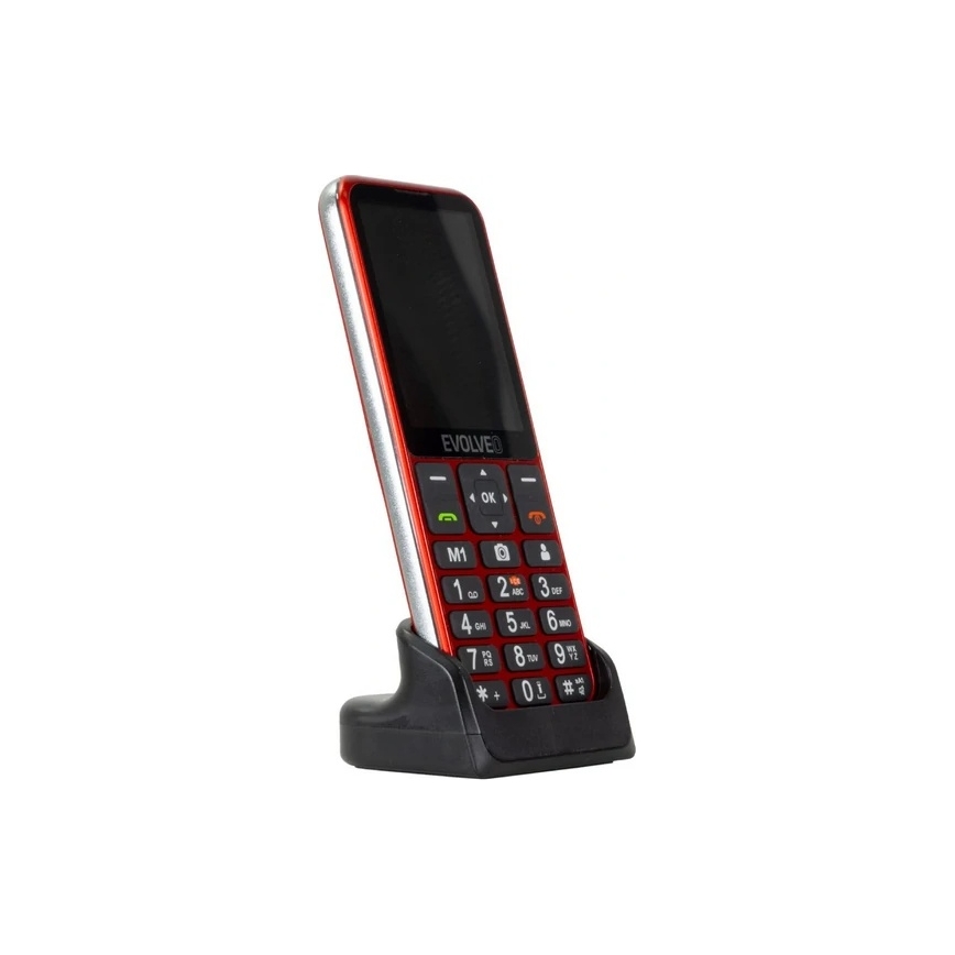 Evolveo - EasyPhone LT, 4G mobilais tālrunis senioriem, sarkans