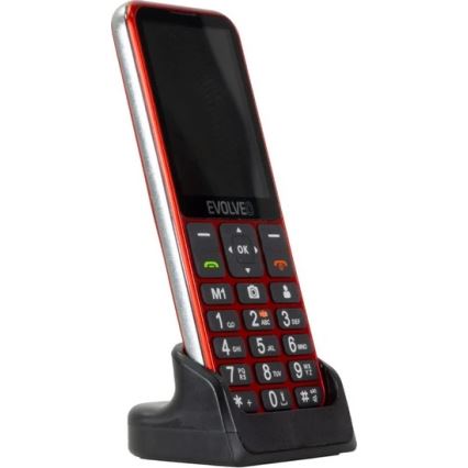 Evolveo - EasyPhone LT, 4G mobilais telefons senioriem sarkans