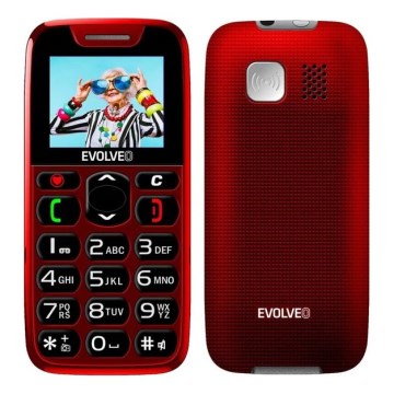 Evolveo - EasyPhone, sarkans mobilais tālrunis senioriem