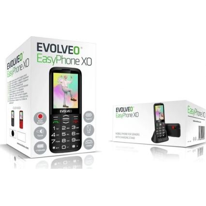 Evolveo - EasyPhone XO, mobilais tālrunis senioriem, melns