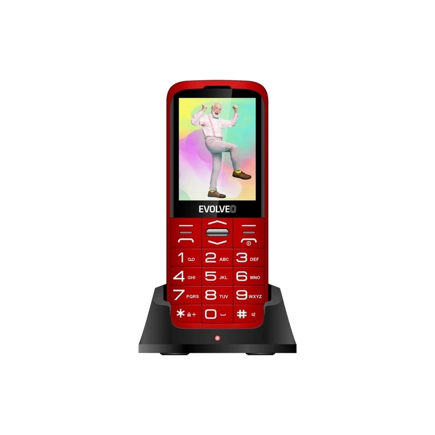 Evolveo - EasyPhone XO mobilais tālrunis senioriem, sarkans