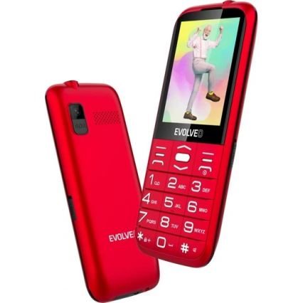 Evolveo - EasyPhone XO mobilais tālrunis senioriem, sarkans