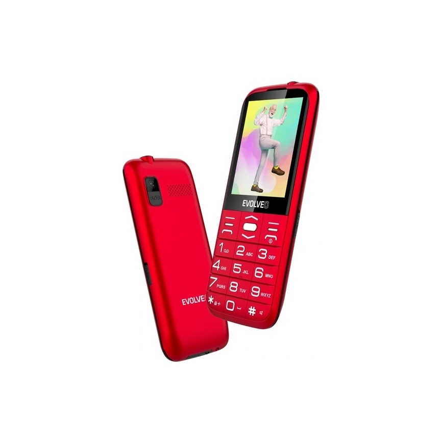 Evolveo - EasyPhone XO mobilais tālrunis senioriem, sarkans