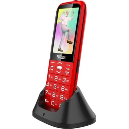 Evolveo - EasyPhone XO mobilais tālrunis senioriem, sarkans