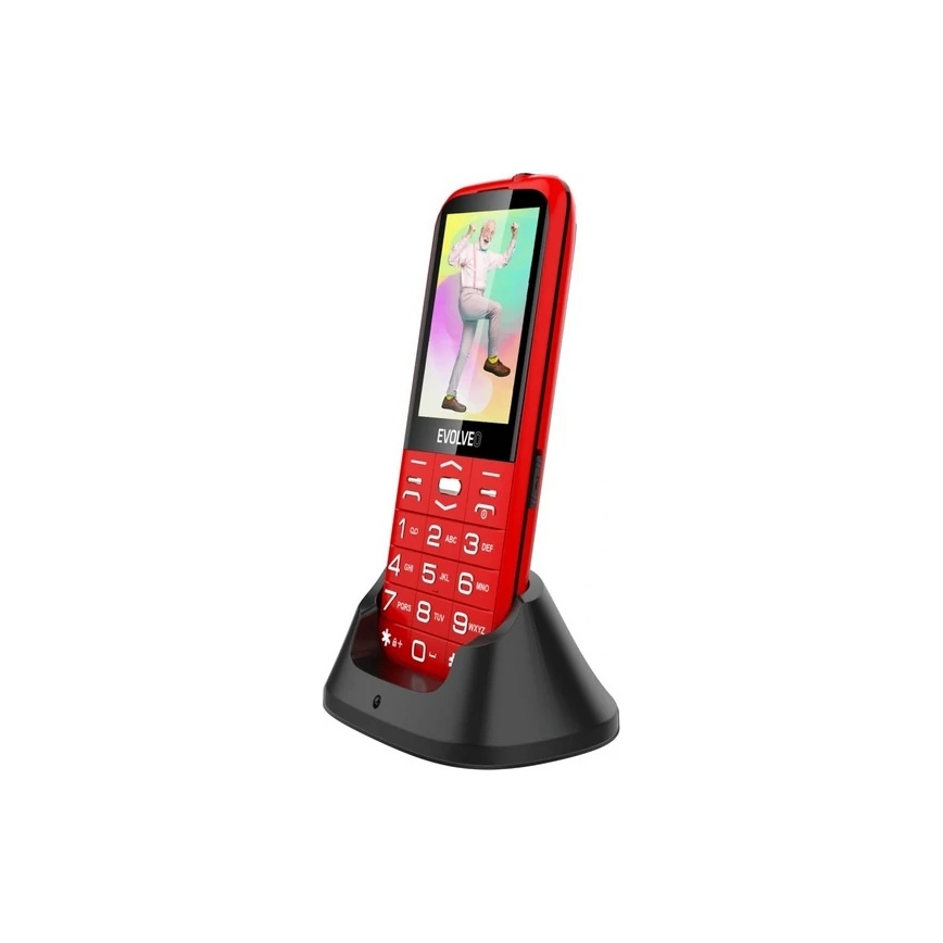 Evolveo - EasyPhone XO mobilais tālrunis senioriem, sarkans