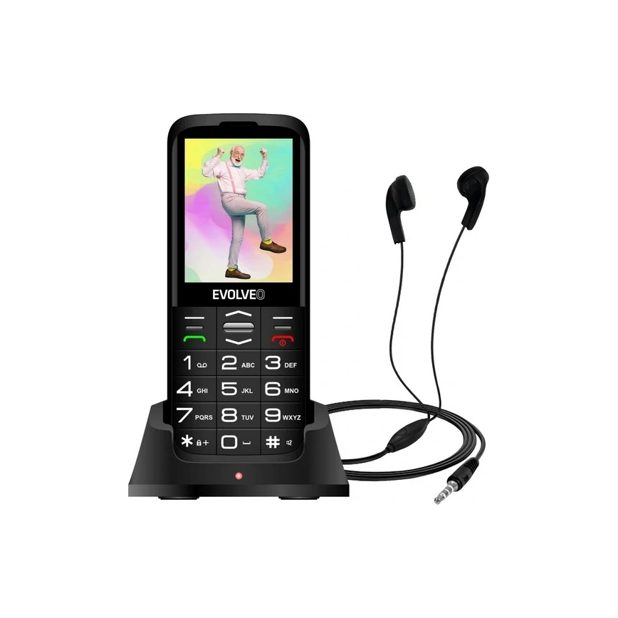 Evolveo - EasyPhone XO mobilais telefons senioriem melns