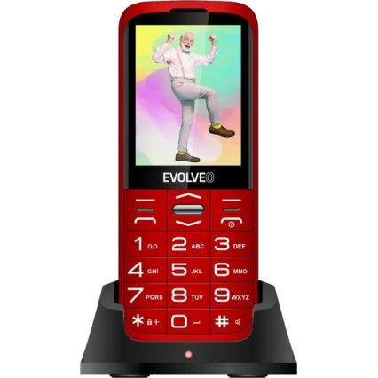 Evolveo - EasyPhone XO, sarkans mobilais tālrunis senioriem