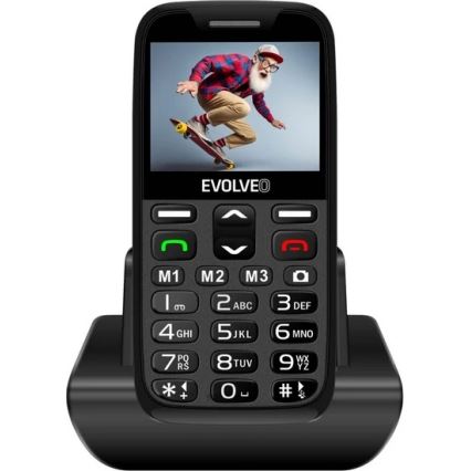 Evolveo - EasyPhone XR 2G mobilais tālrunis senioriem melns