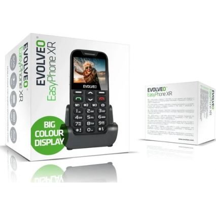 Evolveo - EasyPhone XR 2G mobilais tālrunis senioriem melns