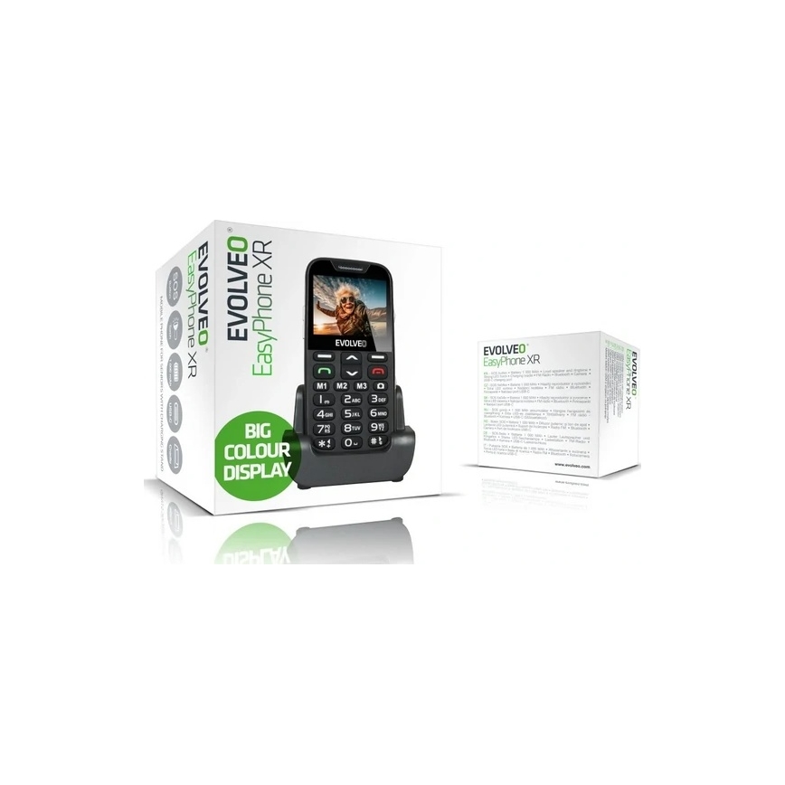Evolveo - EasyPhone XR, 4G mobilais tālrunis senioriem, melns