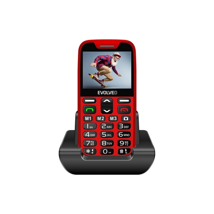 Evolveo - EasyPhone XR 4G mobilais telefons senioriem, sarkans