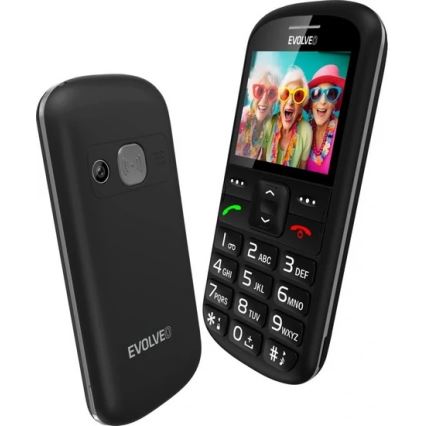 Evolveo - EasyPhone XS, mobilais tālrunis senioriem, melns