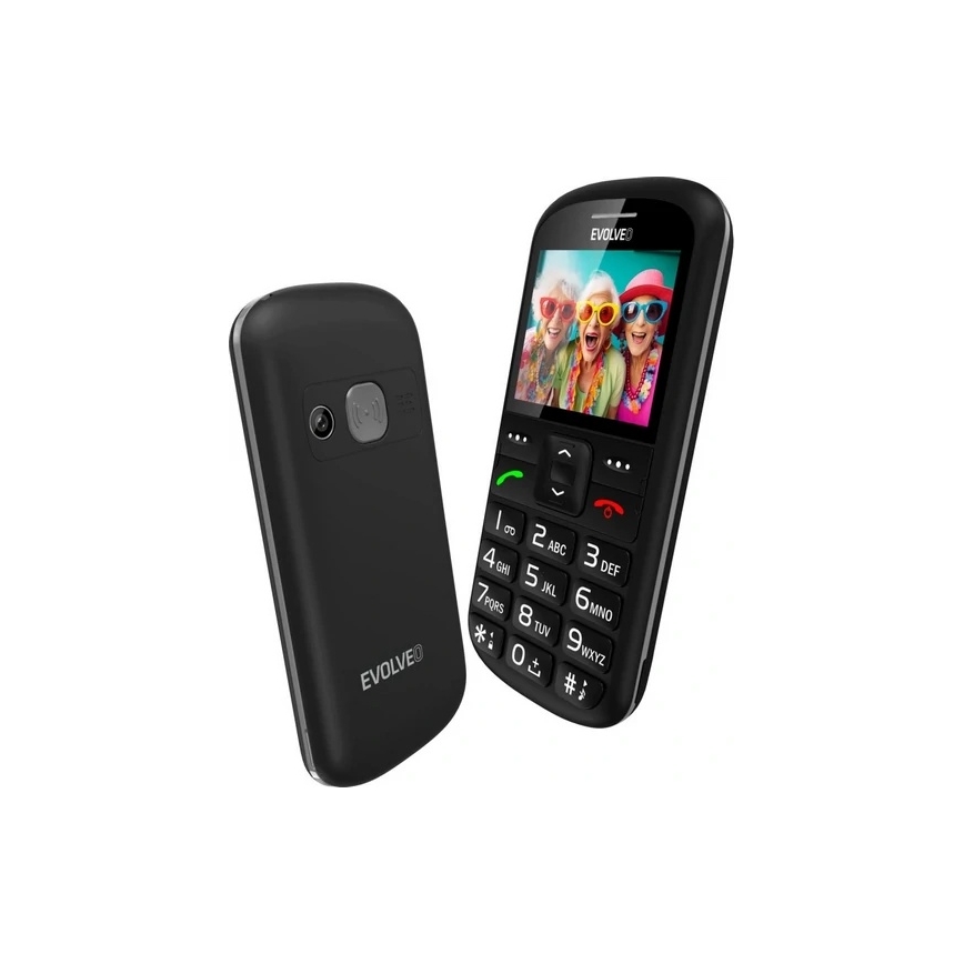 Evolveo - EasyPhone XS, mobilais tālrunis senioriem, melns