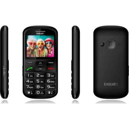 Evolveo - EasyPhone XS, mobilais tālrunis senioriem, melns