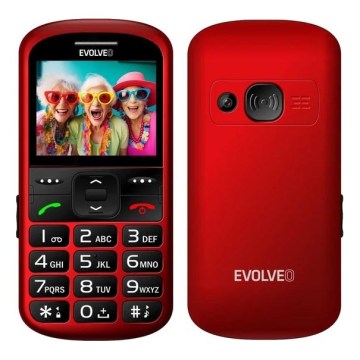 Evolveo - EasyPhone XS, mobilais tālrunis senioriem, sarkans