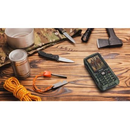 Evolveo - StrongPhone H1 ūdensizturīgs divu SIM karšu tālrunis medību kamuflāža
