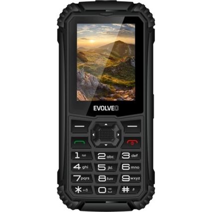 Evolveo - StrongPhone Q1 ūdensizturīgs divu SIM karšu telefons, melns