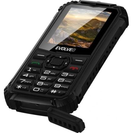Evolveo - StrongPhone Q1 ūdensizturīgs divu SIM karšu telefons, melns