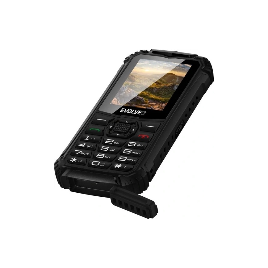 Evolveo - StrongPhone Q1 ūdensizturīgs divu SIM karšu telefons, melns