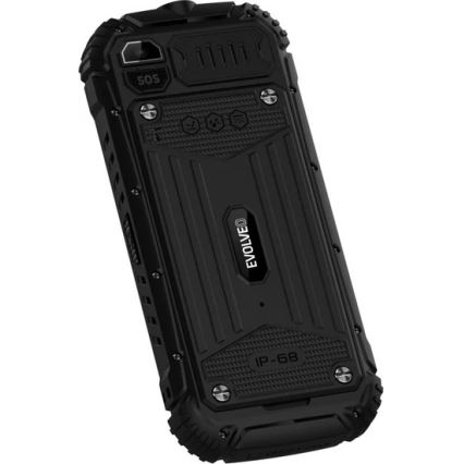 Evolveo - StrongPhone Q1, ūdensizturīgs Dual SIM tālrunis, melns