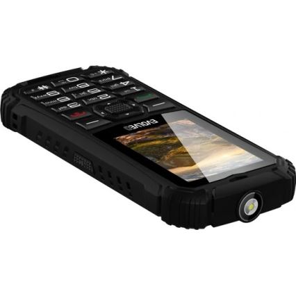 Evolveo - StrongPhone Q1, ūdensizturīgs Dual SIM tālrunis, melns