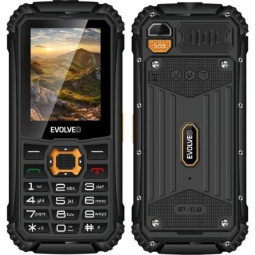 Evolveo-StrongPhone Q1, ūdensizturīgs Dual SIM tālrunis, melns-oranžs