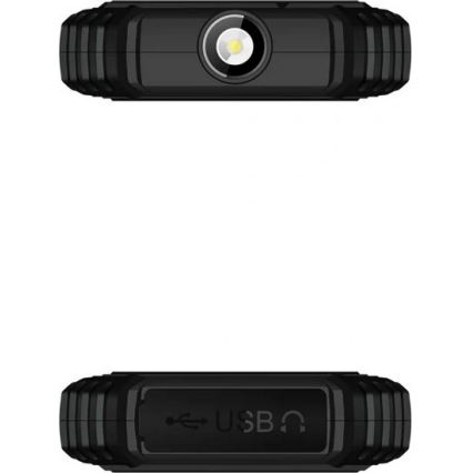 Evolveo - StrongPhone Q1, ūdensizturīgs Dual SIM telefons melns/oranžs