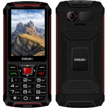 Evolveo - StrongPhone W4, ūdensizturīgs Dual SIM tālrunis, melns-sarkans