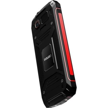 Evolveo - StrongPhone W4, ūdensizturīgs Dual SIM tālrunis, melns-sarkans